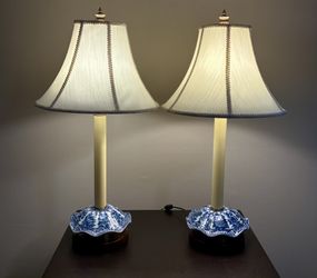Vintage Asian Matching Table Lamps 