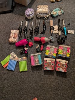 Large Hair Styling Tools & Accessories Lot