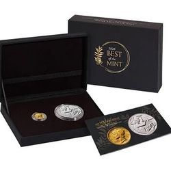 Best of the Mint 1916 Mercury Dime Gold Coin and Silver Medal Set