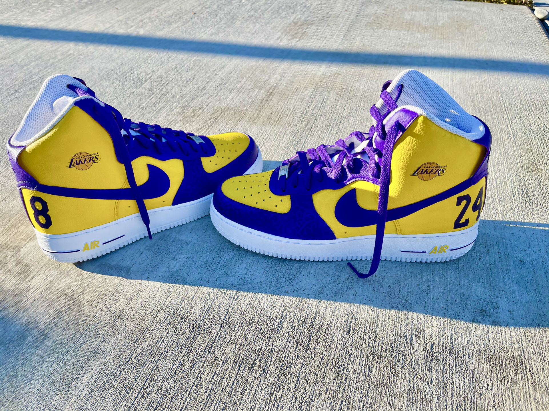 Lakers Custom Nike Air Force 1 High @stunnalife_2019 for Sale in Hermiston,  OR - OfferUp