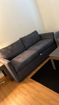 Dark Gray Fabric 3-Seat Sofa