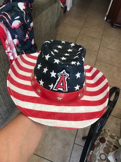 American flag Los Angeles Ángels cowboy hat