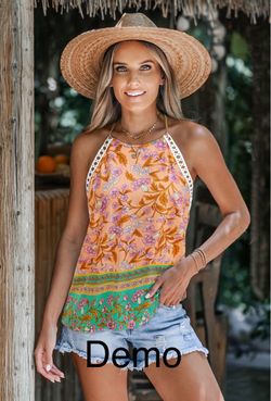 CUPSHE Fleur Affair Floral Top (Small)
