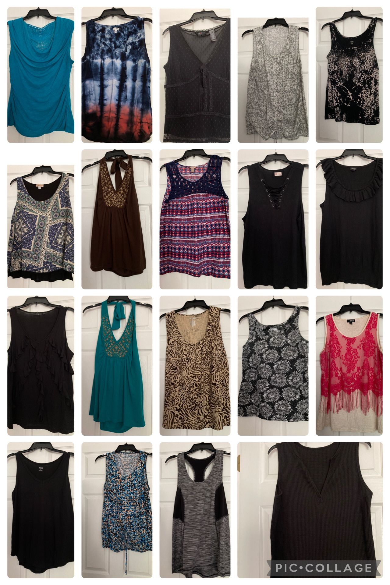 Ladies Gently Worn Sleeveless Tops- Large/XL