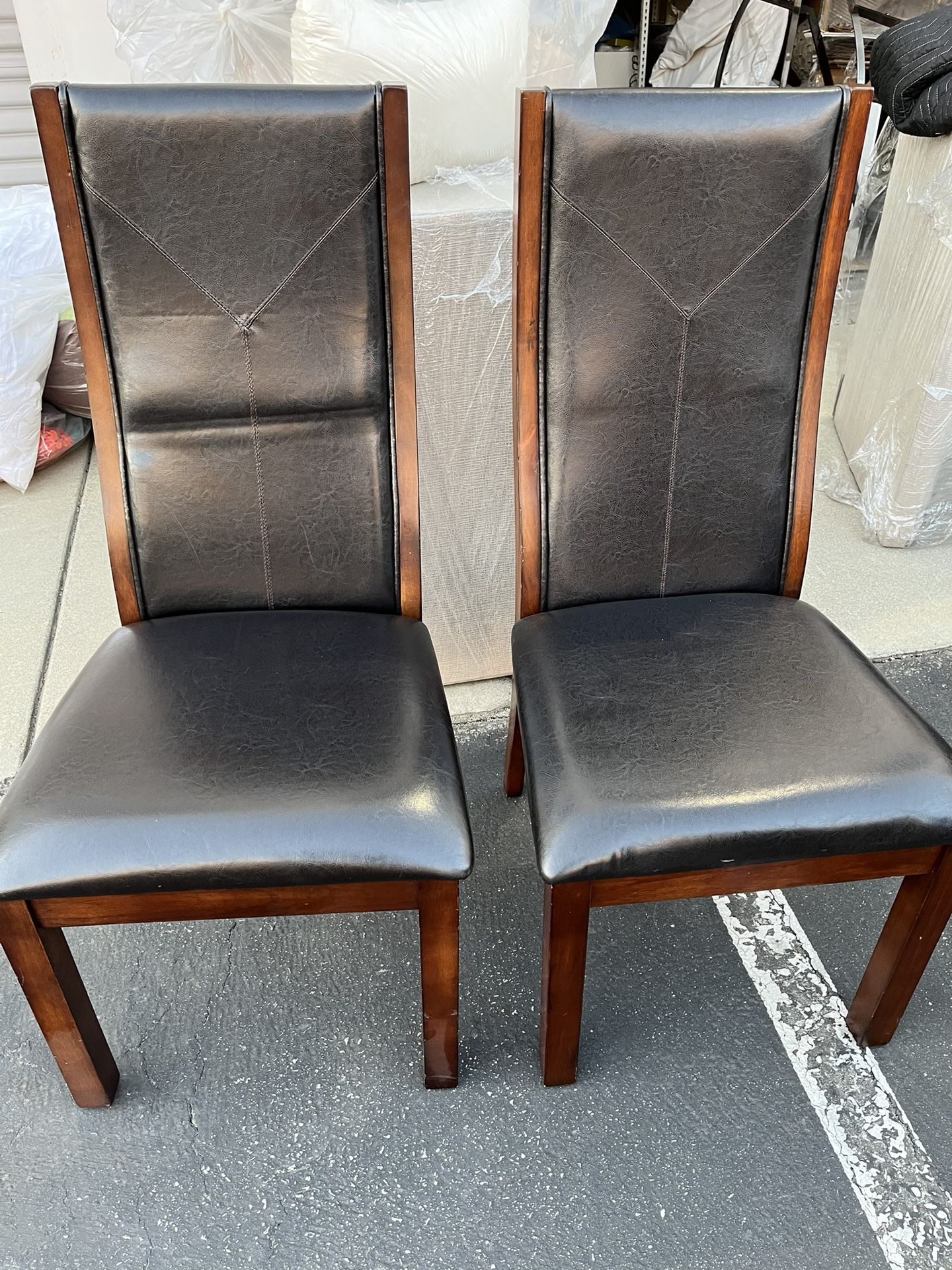 4 Brown Dining Chairs