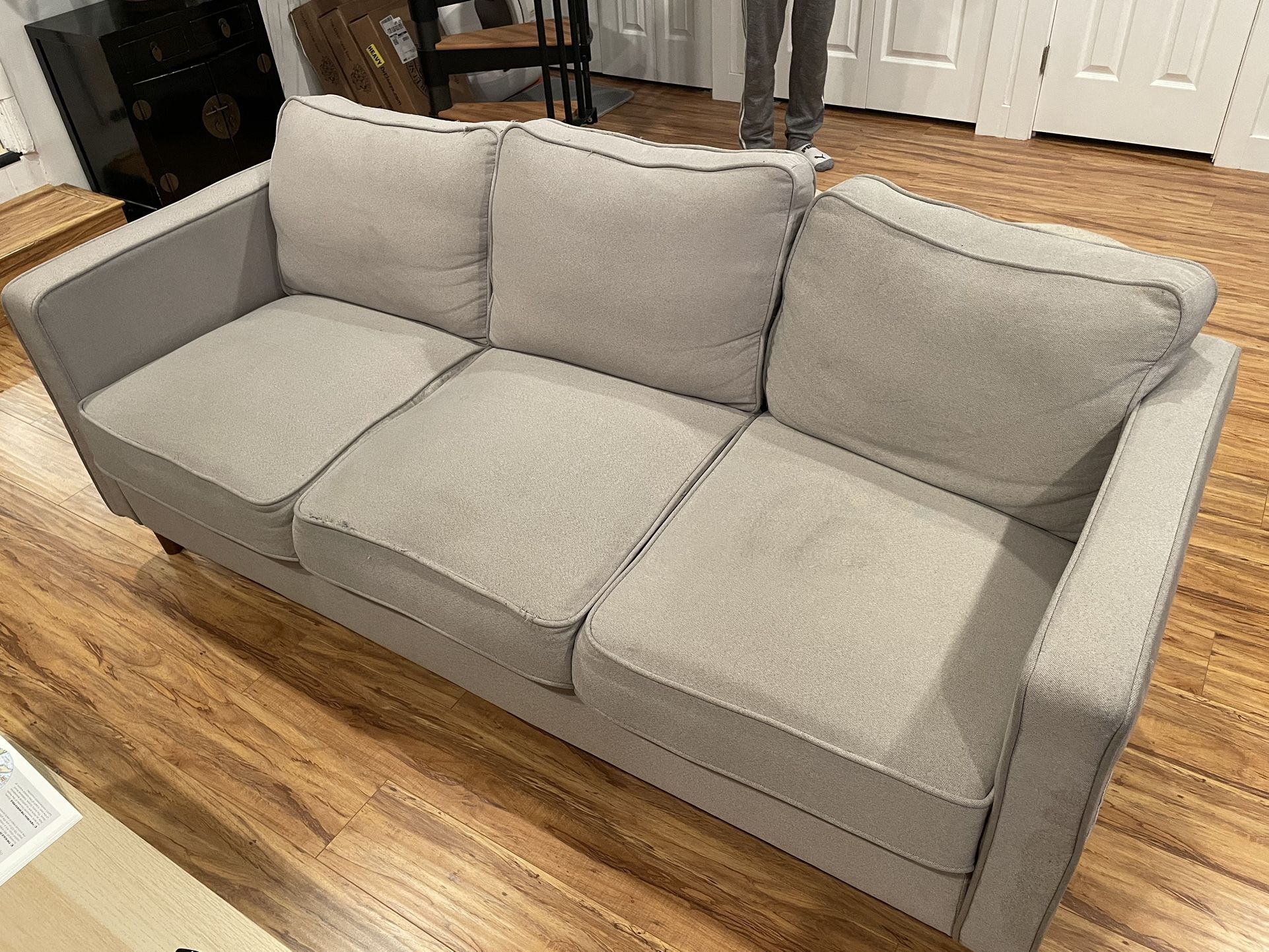 Light Grey 3-seat Couch And Loveseat 