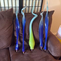 Blown Glass For Yard Decor Used 