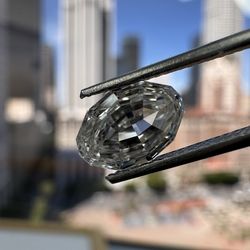 Laboratory Grown Diamond 1.57 Carat F VS1 Oval Polygon Step Cut