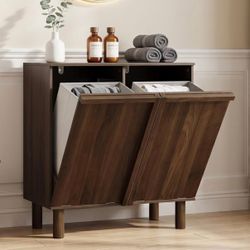 Double Tilt-Out Laundry Hamper Cabinet