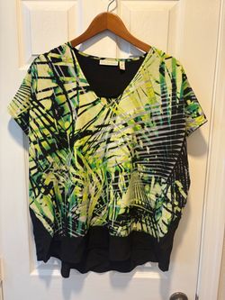 Dana Buchman Tropical Print Blouse women’s size XL clothes - Simi Valley