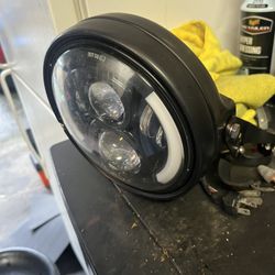Motorcycle Headlight/w Signals & Brackets