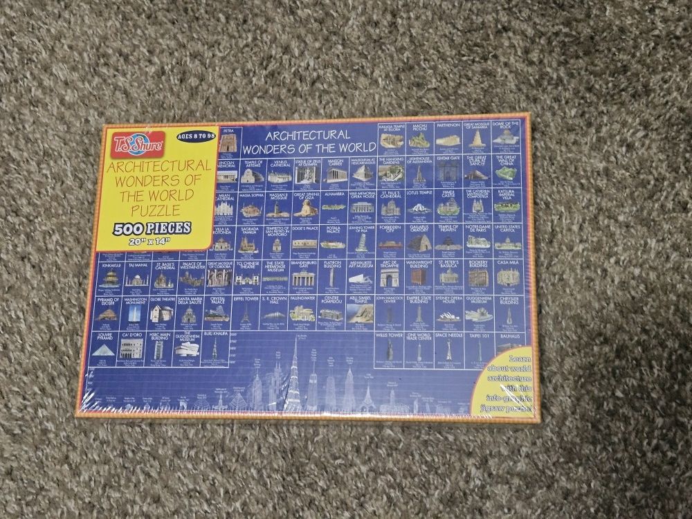 NEW Architectural Wonders Of The World 500 Piece Puzzle
