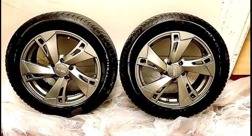 Set Of 4, 17 Inch Matte Grey Sport Tuning AT1 Rims With All Weather Michelin Climate Control 2