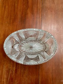 Early 1900’s McKee Innovation Crystal Oval Bowl