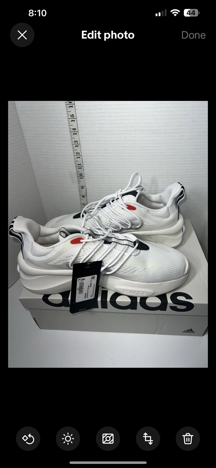 adidas AlphaBoost V1 White Black Blue Fusion HP2757 Men’s Size 11 mens NEW