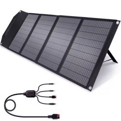 Upgraded 100WFoldable Solar Panel with Kickstand, Parallel Supported, ETFE Technology, USB-C, Portable Solar Panel Compatible with Jackery/Flashfish/