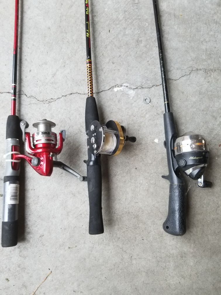 2 Ugly Sticks & 1 Zebco Fishing Rods