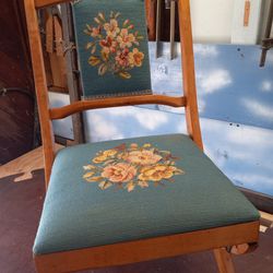 Needlepoint Folding Chair