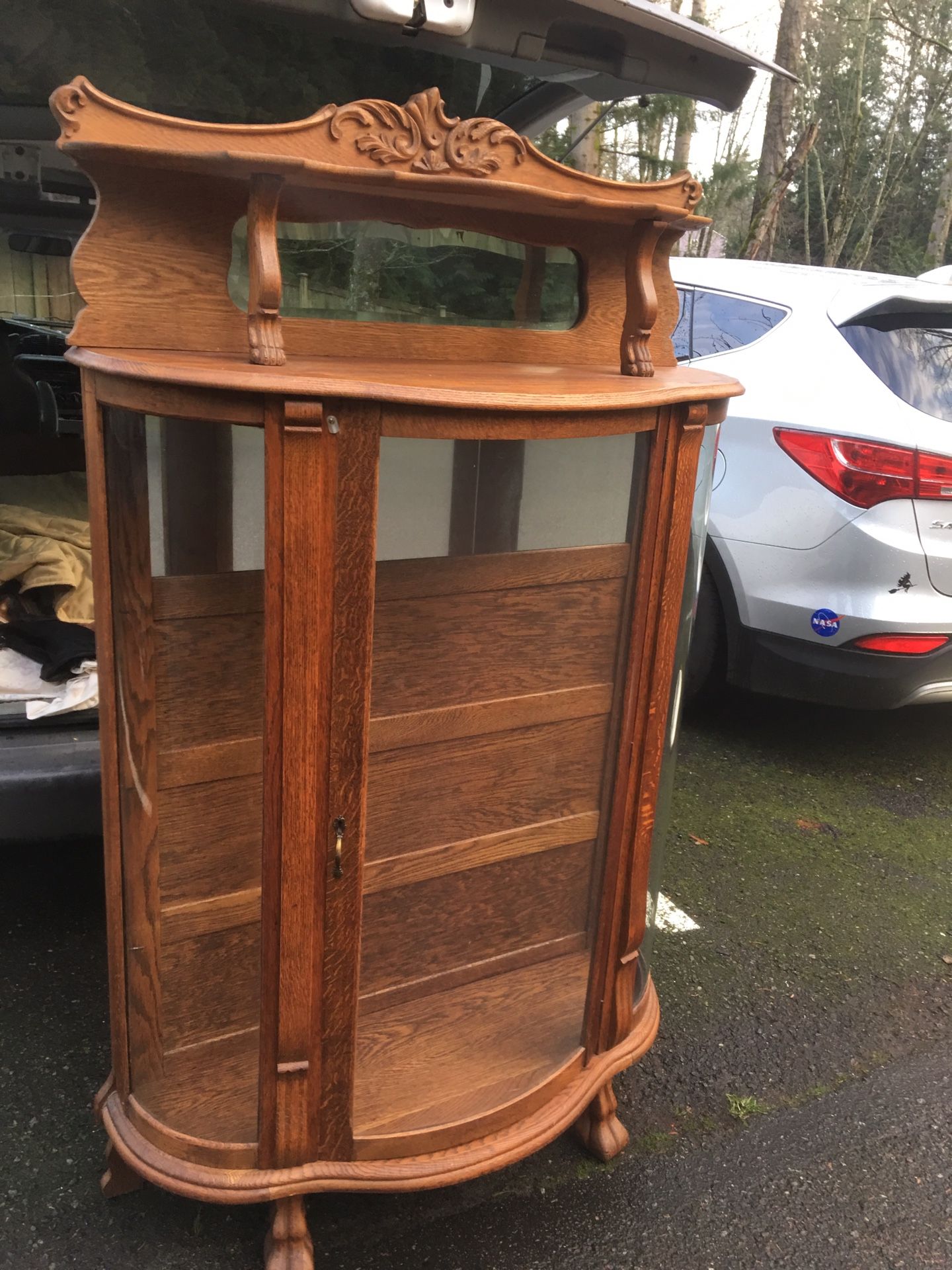 Beautiful antique china hutch display case