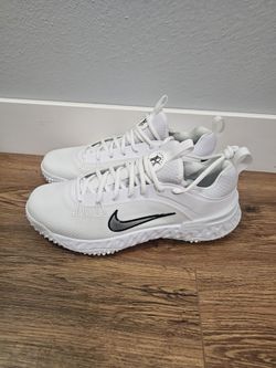 Nike Huarache 9 Elite TF LAX Lacrosse Turf Shoes White FN0310-101 Men’s Size 10