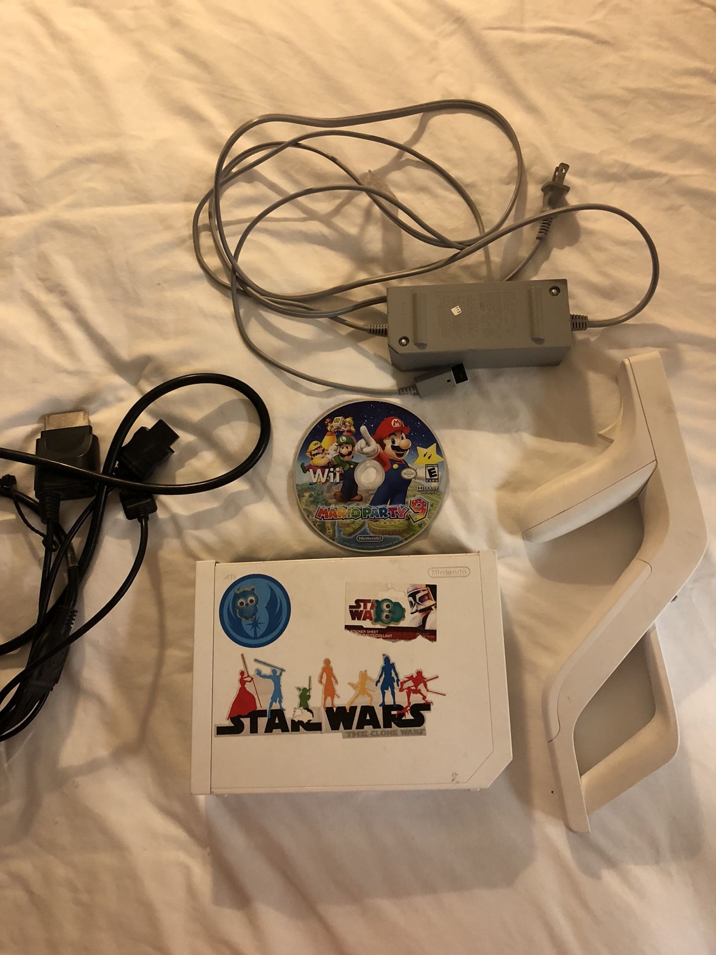 Wii with Mario party 9 and game boy advance