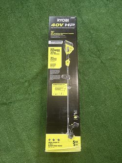 New Ryobi 40V Brushless String Trimmer Weedeater with 4aH Battery and Charger