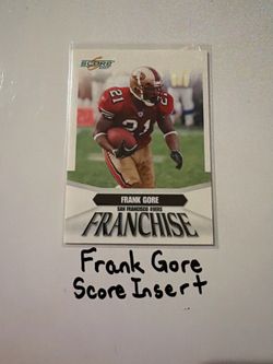 Frank Gore San Francisco 49ers All-Pro RB Score Short Print Insert Card.