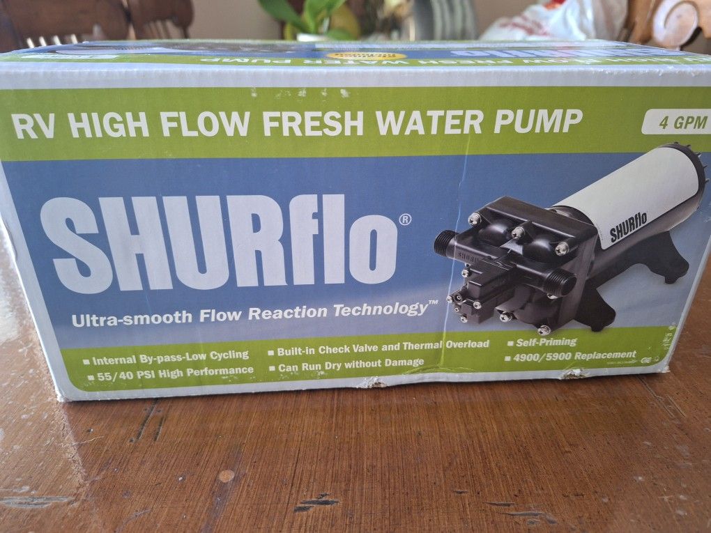 Shurflo (contact info removed)E75 4048 High Flow 4 GPM 55 PSI 12V Fresh Water RV Pump
