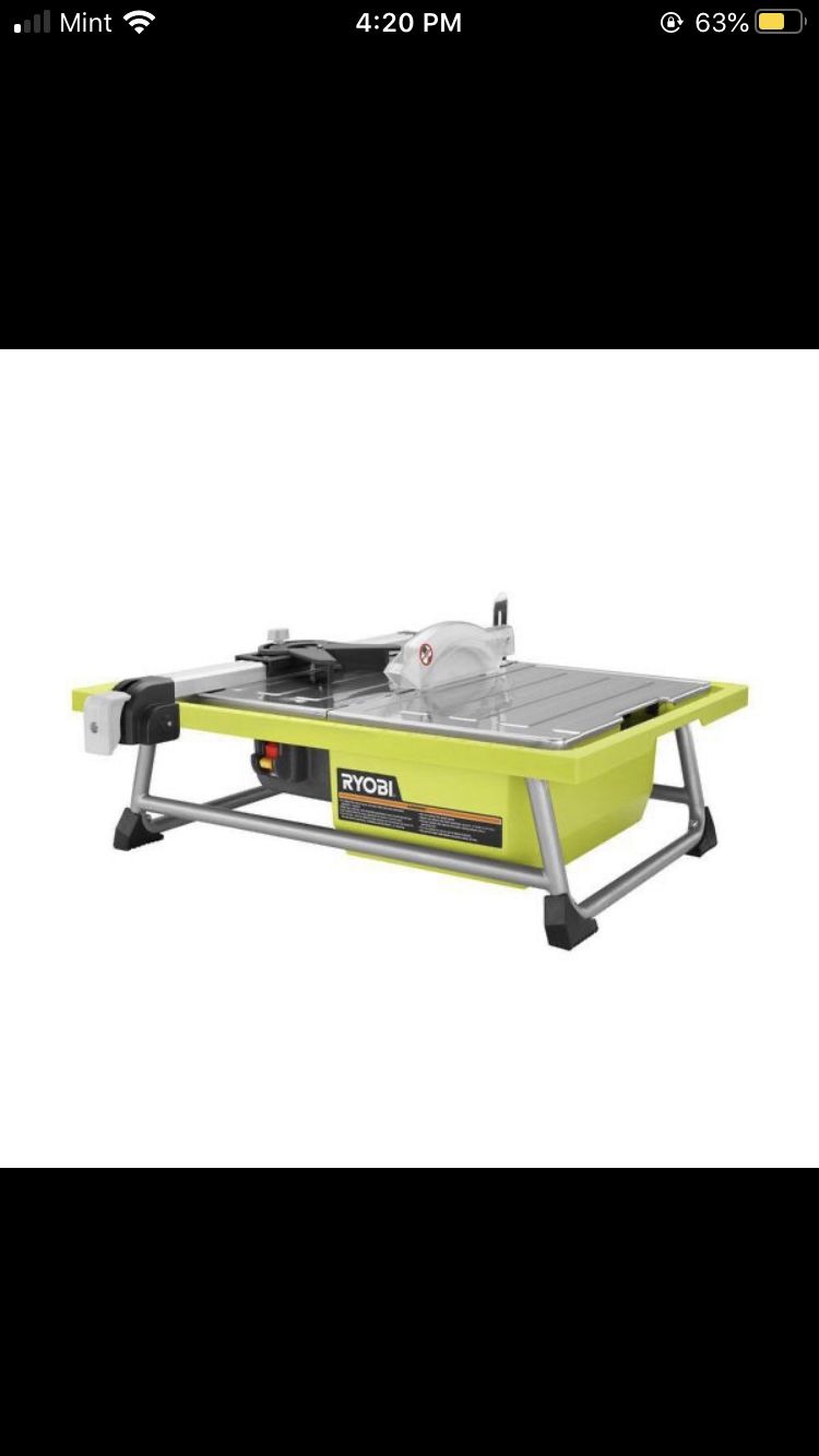 Ryobi 7 in. 4.8 Amp Tabletop Tile Saw