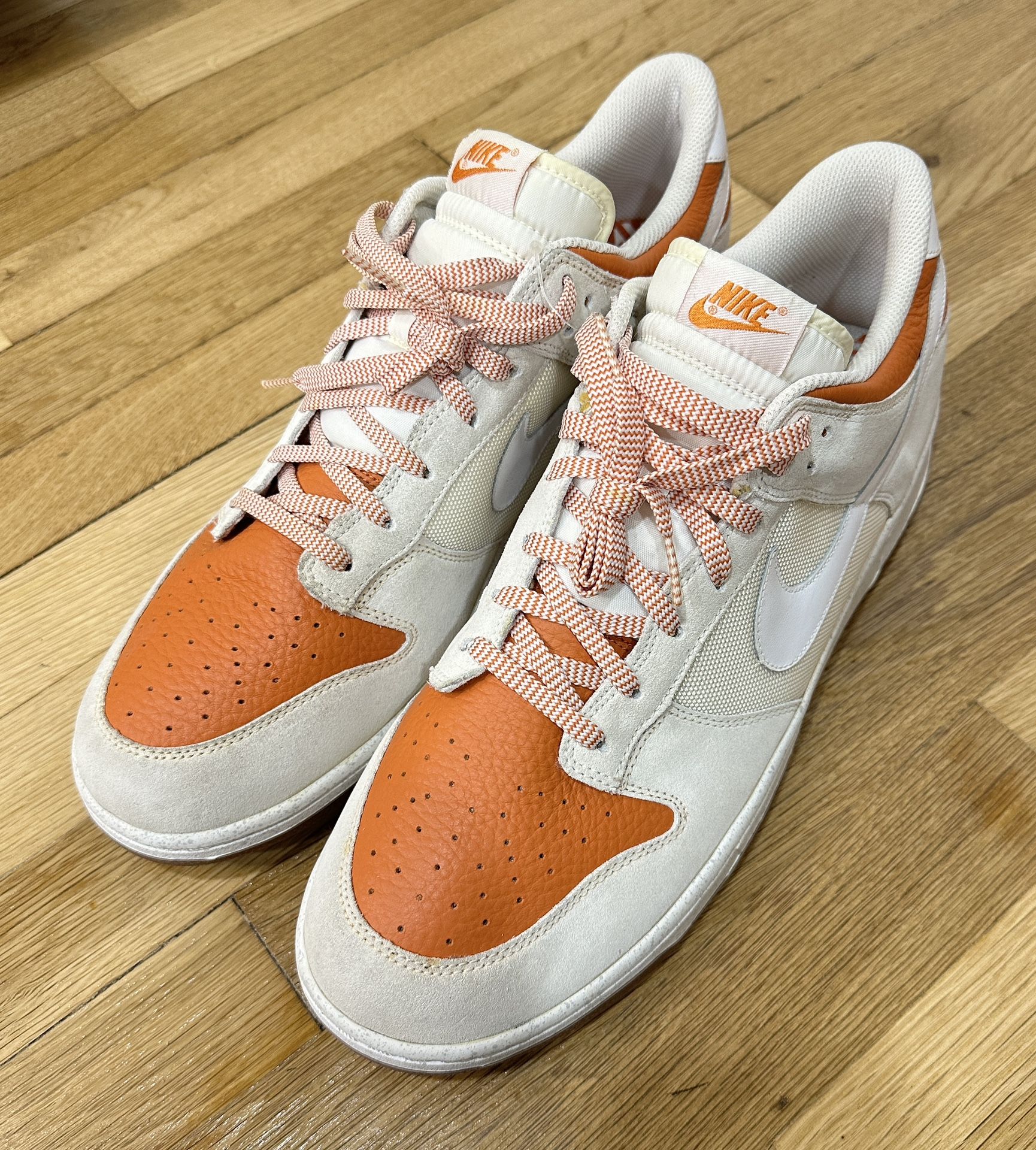Rare Nike Dunk Low CL White Hoop Orange 318020 111 (READ
