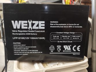 Weize 100 Amp Hour AGM 12v Battery