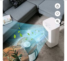3-In-1 Evaporative Air Cooler w/ Humidifier & Fan Portable Rolling Swamp Cooler