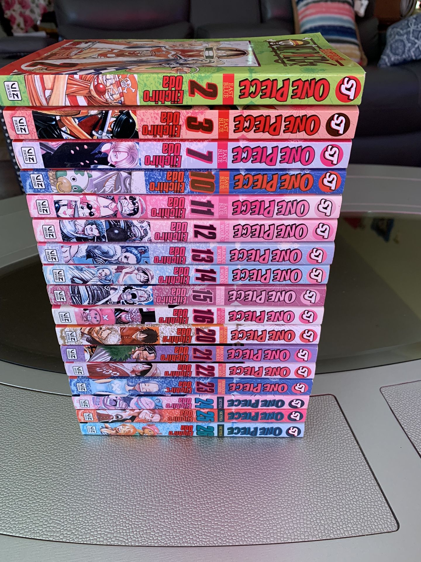 One Piece Volumes 2-3 & 7 & 10 11-16 & 20-26 manga lot