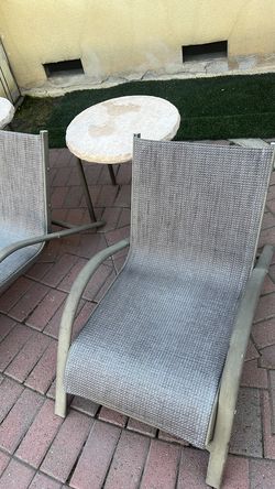 Patio chairs and tables