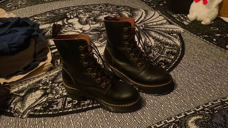 Dr. Martens Black Leather Lace-Up Boots