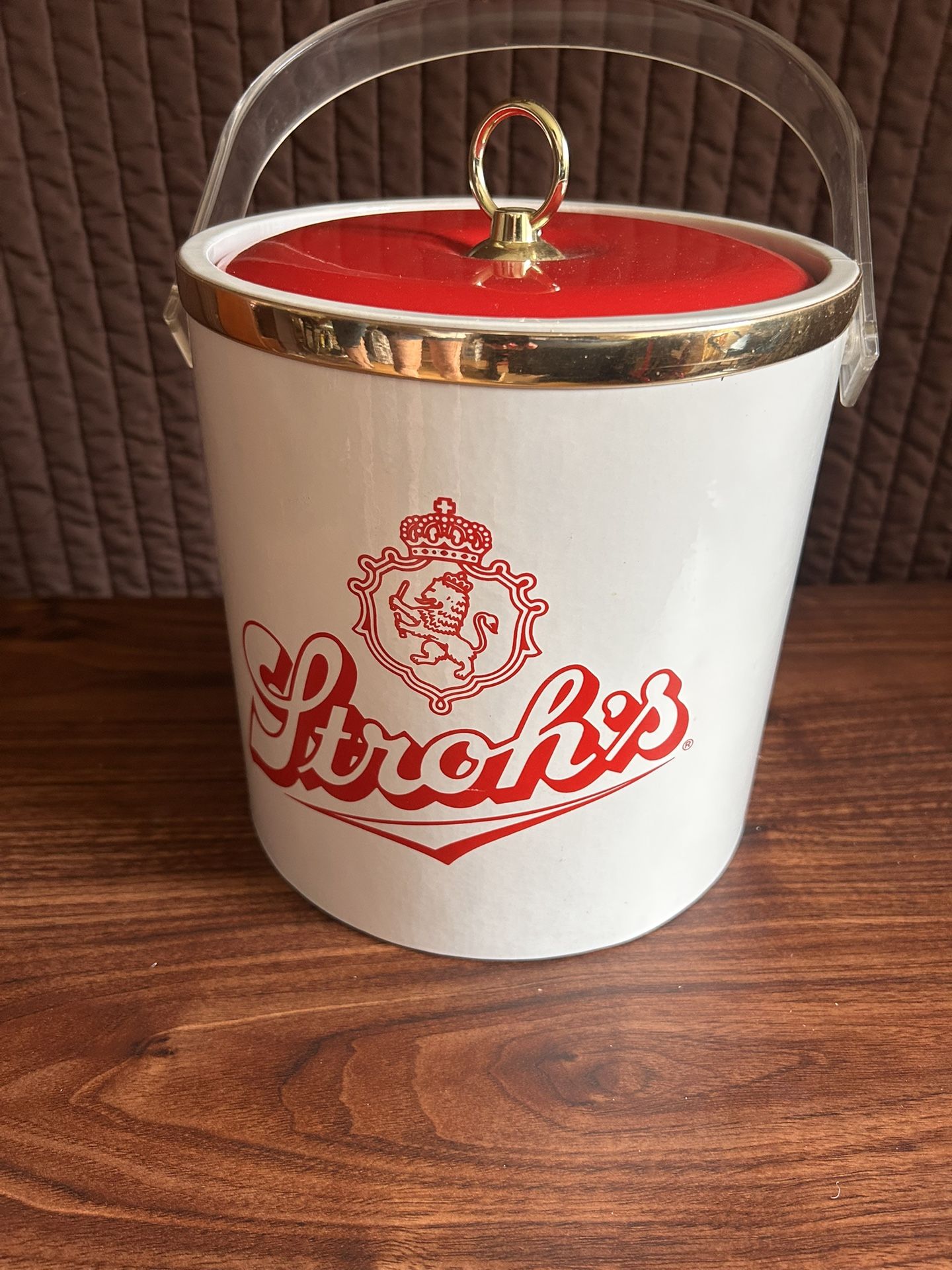 Rare Vintage Stroh's Beer Ice Bucket, Cooler
