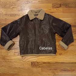 Cabelas  Men's Leather Jacket Size M Vintage