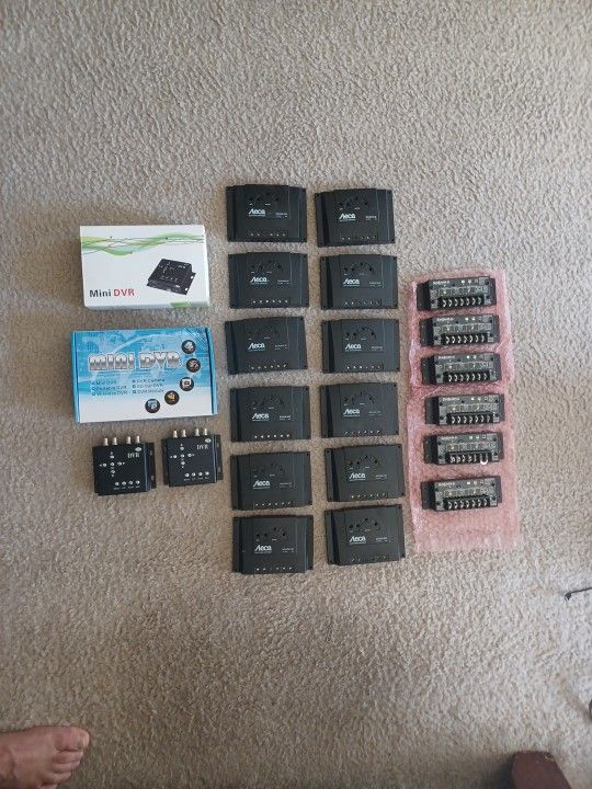 Solar Controllers + Mini DVR Lot (22 Units Total β New / Like New)