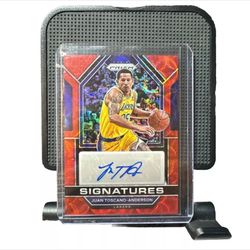 2022-23 Prizm Juan Toscano-Anderson Signatures Choice Red Prizm Auto #SIG-JTA