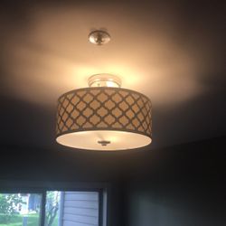 Silver Semi Flush Mount Light