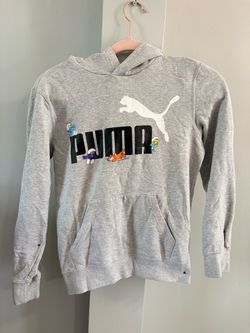 Puma x Smurfs Kids Gray Pullover Hoodie
