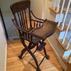 1900’s Oak High chair/stroller
