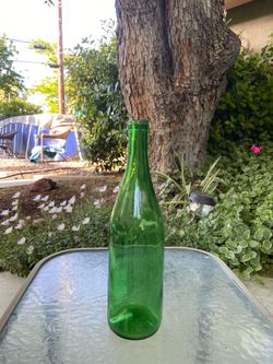 New green wine bottles