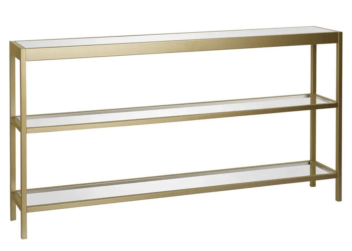 Gold And Glass Console Regular Table