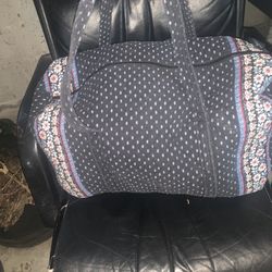 Vera Bradley X-Large Blue Travel Tote Bag 