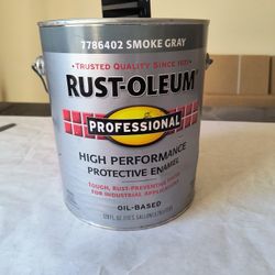 1 Gallon Can Of Smoke Gray Rust-Oleum Paint. New.