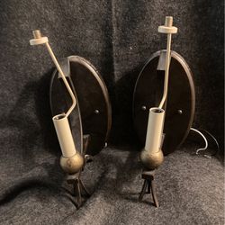 Unique Pair Wall Sconces No Shades 