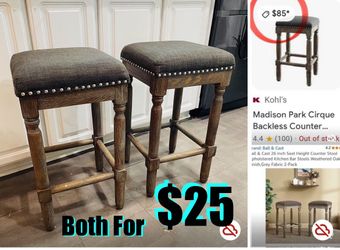 $25 Set of 2 Beautiful High end Wooden Stools in great condition
