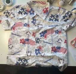 San Diego Padres Southwest Airlines Short Sleeve Floral Baseball Shirt Mens L