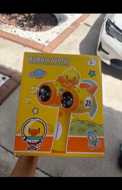 Double Hole Cartoon Duck Bubble Wand Toy